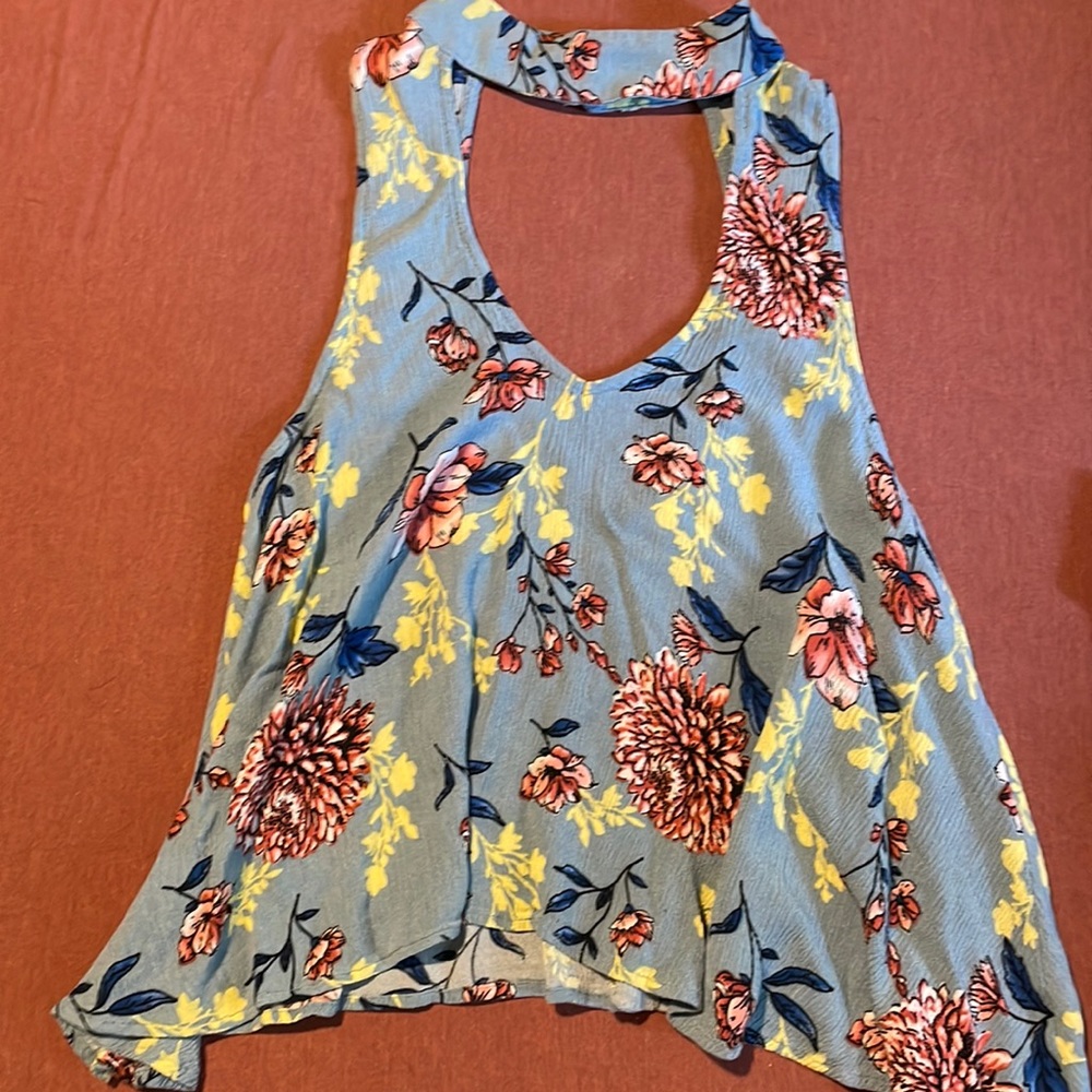 Halter style tank top blouse